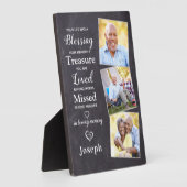 記念パーソナライズされた詩悔やみや弔慰3写真 フォトプラーク (側面)