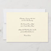 記念パーティー第50の紫色のダマスク織の招待状 招待状 (裏面)