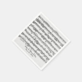 記念パーティー結婚の楽譜 スタンダードカクテルナプキン (角)