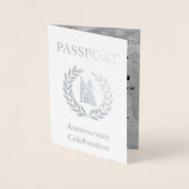 記念パーティー シルバーパスポート 箔カード (正面)