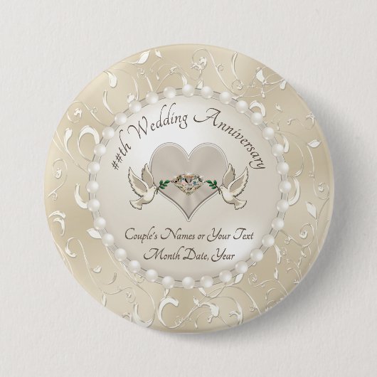 記念パーテパーソナライズされたィー,お客に対する好意 缶バッジ (正面)