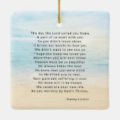 記念ビーチ写真 セラミックオーナメント (裏面)