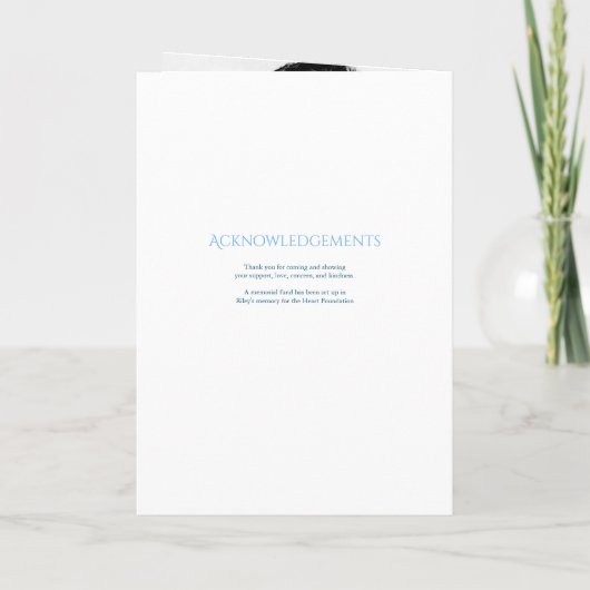 記念ビーチ葬儀お祝いのライフサービス プログラム (裏面)