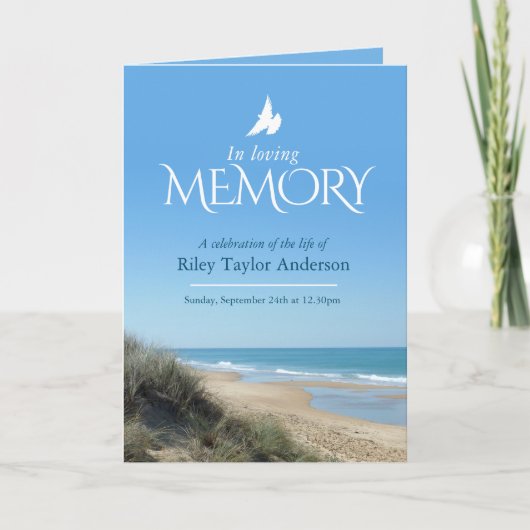 記念ビーチ葬儀お祝いのライフサービス プログラム (正面)