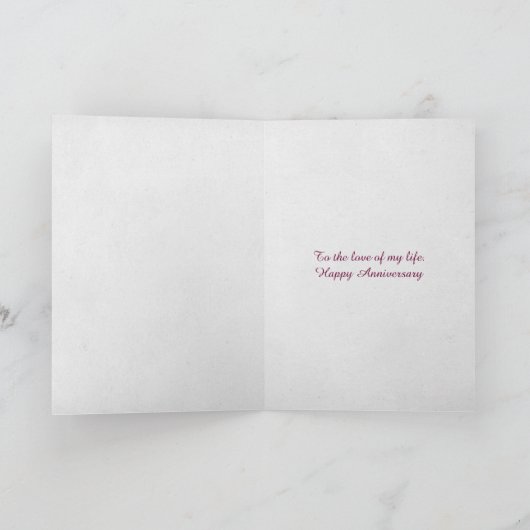 記念ピンクのグリッターのダイヤモンドラブハート カード (内部)