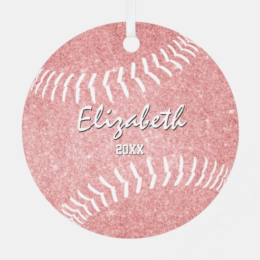 記念ピンクソガーリーフトボール メタルオーナメント (裏面)