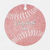 記念ピンクソガーリーフトボール メタルオーナメント (正面)