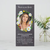 記念フローラ写真葬儀祈りの言葉しおりカード メニュー (スタンド正面)