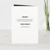 記念プログラムのパンフレット プログラム (裏面)