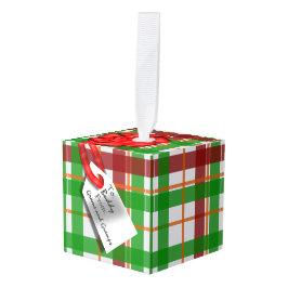 記念メッセージのクリスマスプレゼントオーナメント キューブオーナメント