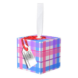 記念メッセージのクリスマスプレゼントオーナメント キューブオーナメント