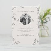 記念モダンの葉の植物 サンキューカード (スタンド正面)