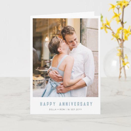 記念モダンエレガント記念写真グリーティングカード カード (黄色い花)