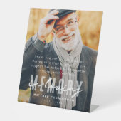 記念モダンシンプルのエレガント写真 台座サイン (正面)