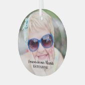 記念モダンシンプル記念写真ガラスホーン ガラスオーナメント (正面左)