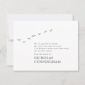 記念モダンシンプル鳥の群れ サンキューカード (正面)