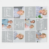 記念モダンパーソナライズされた詩6数々の枚 フリースブランケット (正面(横))