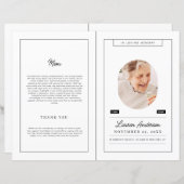 記念モダンミニマル白黒プログラム (正面/裏面)