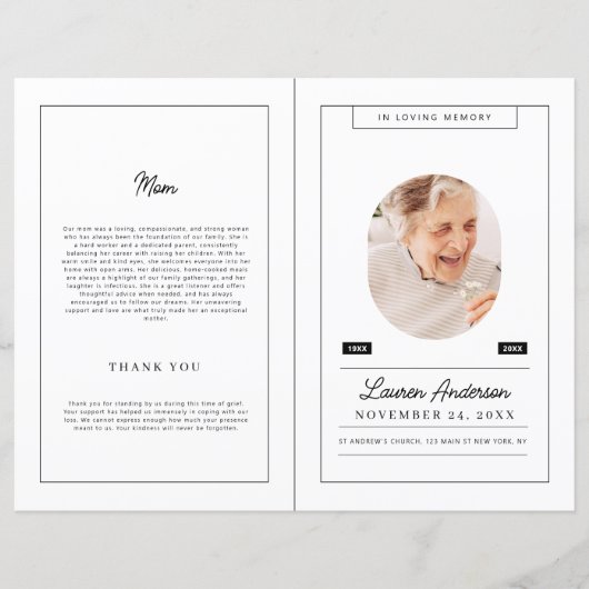 記念モダンミニマル白黒プログラム (正面)