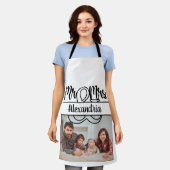 記念モダン会モノグラム夫妻の写真 エプロン (着用した状態)