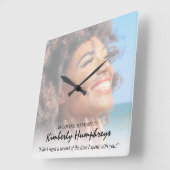 記念モダン引用文写真 スクエア壁時計 (傾斜)