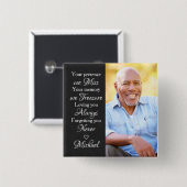 記念モダン悔やみや弔慰記念写真 缶バッジ (正面&裏面)