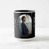 記念モダン白黒写真博士後期課程 マグカップ (中央)