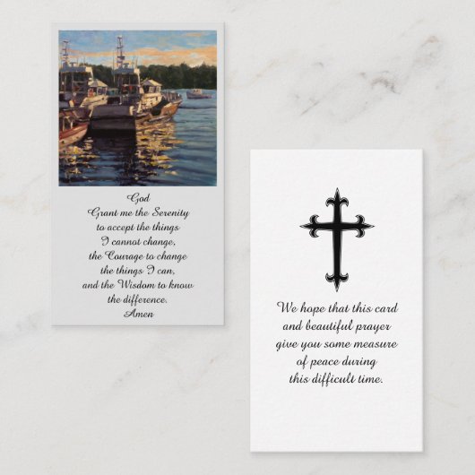 記念モダン葬式カード 名刺 (正面/裏面)