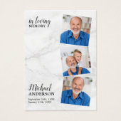 記念モダン葬式祈りの言葉カード3写真 (正面)