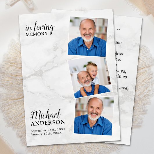 記念モダン葬式祈りの言葉カード3写真