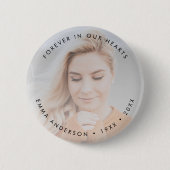 記念モダン記念の記念の葬儀の献上品の写真 缶バッジ (正面)