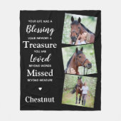 記念モダン記念パーソナライズされた3枚 フリースブランケット (正面)