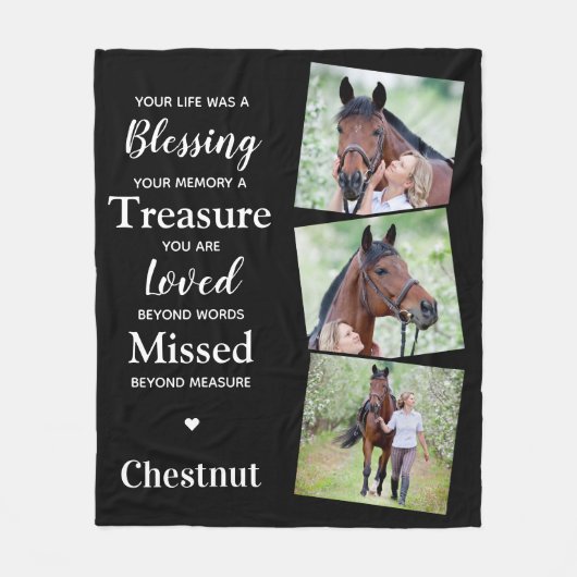 記念モダン記念パーソナライズされた3枚 フリースブランケット (正面)