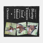 記念モダン記念パーソナライズされた3枚 フリースブランケット (正面(横))