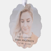 記念モダン記念悔やみや弔慰献上品の写真 オーナメントカード (左)