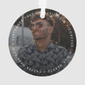 記念モダン記念悔やみや弔慰献上品の写真 オーナメント (裏面)