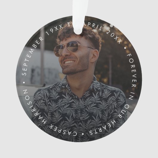 記念モダン記念悔やみや弔慰献上品の写真 オーナメント (正面)