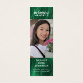 記念モダン詩エメラルド葬式しおり (正面)