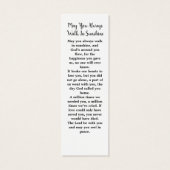 記念モダン3写真葬儀詩ブックマーク (裏面)