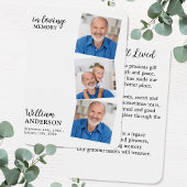 記念モダン3写真葬式祈りの言葉カード