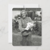 記念会写真赤独身のバラ葬儀 招待状 (裏面)