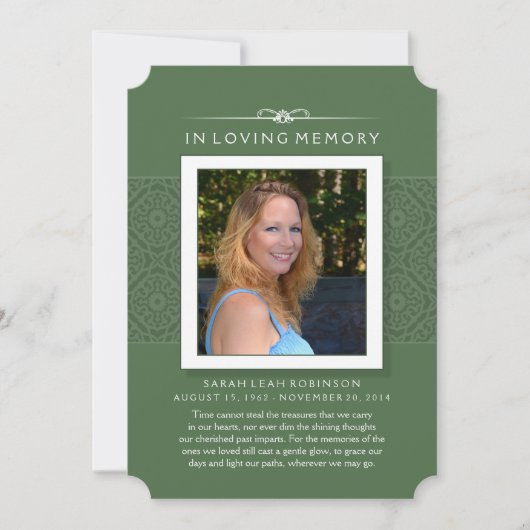 記念写真ありがとう緑の詩 サンキューカード (正面)