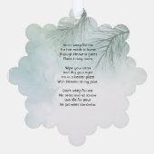 記念写真お祝いの命の形見 オーナメントカード (裏面)