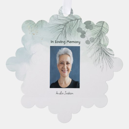 記念写真お祝いの命の形見 オーナメントカード (正面)