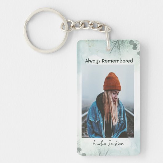 記念写真お祝いの命の形見 キーホルダー (正面)