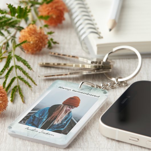 記念写真お祝いの命の形見 キーホルダー (正面右)