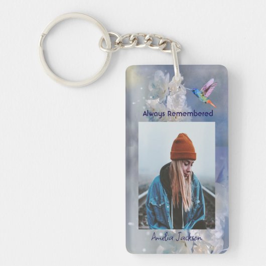 記念写真お祝いの命の形見 キーホルダー (正面)