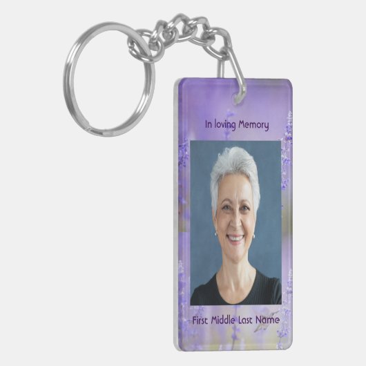 記念写真お祝いの命の形見 キーホルダー (正面左)