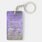 記念写真お祝いの命の形見 キーホルダー (裏面)