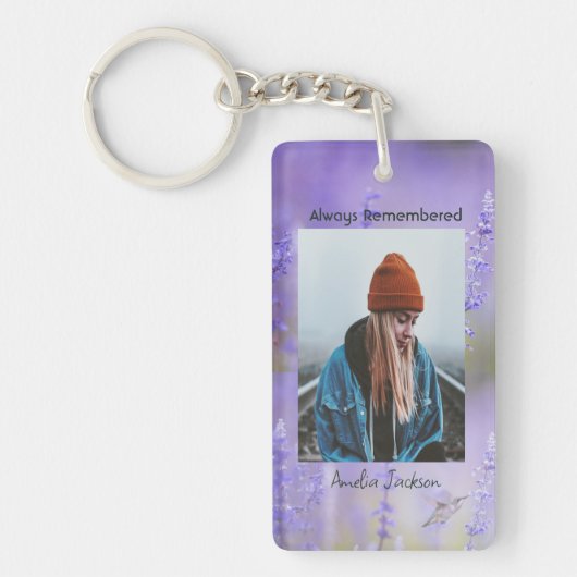 記念写真お祝いの命の形見 キーホルダー (正面)